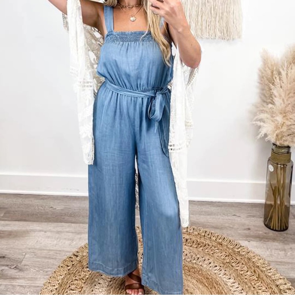 CUTE Chambray Jumpsuit M